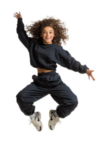 Joyful Jumping Girl Vinyl Car Decal Sticker – Waterproof & UV-Resistant 8.96"