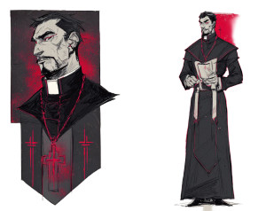 Cursed Priest Portrait Vinyl Car Decal Sticker – Waterproof & UV-Resistant 3.253333333333333