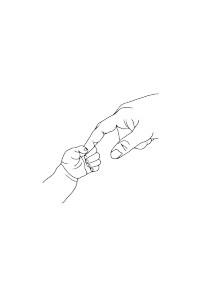 Baby Holding Finger V3 Vinyl Car Decal Sticker – Waterproof & UV-Resistant 4.4