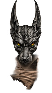 Stylized Anubis Vinyl Car Decal Sticker – Waterproof & UV-Resistant 9.706666666666667"