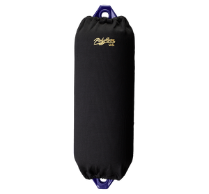Custom Fit Boat Fender Cover | Black Polyester Fabric | For Polyform G-5, HTM-2, F-2, NF-5 Fenders