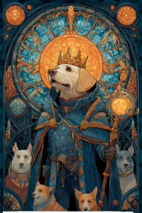 Dog King Vinyl Car Decal Sticker – Waterproof & UV-Resistant 8.96"