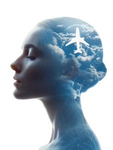 Human With Airplane Icon Vinyl Car Decal Sticker – Waterproof & UV-Resistant 8.213333333333333"