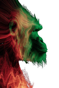 Spectral Ape Map Vinyl Car Decal Sticker – Waterproof & UV-Resistant 4.4