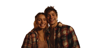 Cheerful Plaid Couple Vinyl Car Decal Sticker – Waterproof & UV-Resistant 5.4