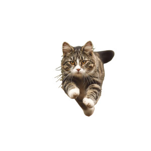 Cute Running Cat Vinyl Car Decal Sticker – Waterproof & UV-Resistant 3.4133333333333336"