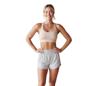 Smiling Yoga Woman V5 Vinyl Car Decal Sticker – Waterproof & UV-Resistant 6.826666666666667"