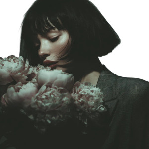 Woman With Peonies V5 Vinyl Car Decal Sticker – Waterproof & UV-Resistant 6.826666666666667"