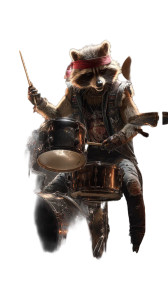 Raccoon Drummer Vinyl Car Decal Sticker – Waterproof & UV-Resistant 9.706666666666667" Raccoon Drummer Vinyl Car Decal Sticker – Waterproof & UV-Resistant 9.706666666666667"