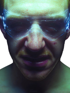 Future Tech Man V2 Vinyl Car Decal Sticker – Waterproof & UV-Resistant 8.213333333333333"