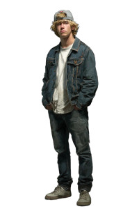 Blond Man Denim Vinyl Car Decal Sticker – Waterproof & UV-Resistant 8.96"