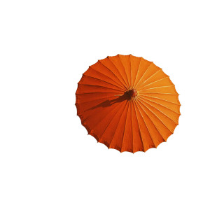 Orange Parasol Vinyl Car Decal Sticker – Waterproof & UV-Resistant 6.826666666666667"