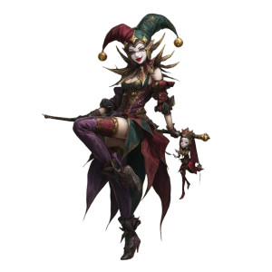 Fantasy Jester Character Vinyl Car Decal Sticker – Waterproof & UV-Resistant 3.4133333333333336"