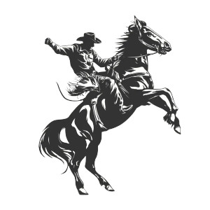 Rodeo Cowboy Illustration Vinyl Car Decal Sticker – Waterproof & UV-Resistant 3.4133333333333336" Rodeo Cowboy Illustration Vinyl Car Decal Sticker – Waterproof & UV-Resistant 3.4133333333333336"