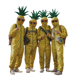 Pineapple Rock Fans Vinyl Car Decal Sticker – Waterproof & UV-Resistant 3.4133333333333336"