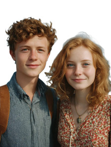 Young Friends Portrait Vinyl Car Decal Sticker – Waterproof & UV-Resistant 4.1066666666666665"