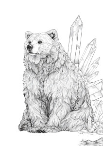 Crystal Bear Vinyl Car Decal Sticker – Waterproof & UV-Resistant 8.746666666666666"