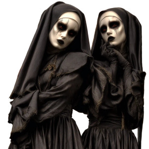 Ghostly Nuns Vinyl Car Decal Sticker – Waterproof & UV-Resistant 3.4133333333333336" Ghostly Nuns Vinyl Car Decal Sticker – Waterproof & UV-Resistant 3.4133333333333336"