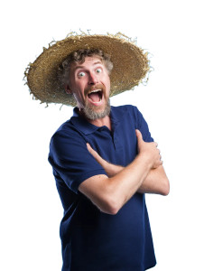 Smiling Straw Hat Vinyl Car Decal Sticker – Waterproof & UV-Resistant 8.213333333333333"