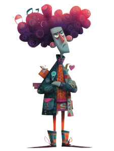 Quirky Character Design Vinyl Car Decal Sticker – Waterproof & UV-Resistant 4.1066666666666665"