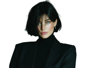 Elegant Woman Portrait V94 Vinyl Car Decal Sticker – Waterproof & UV-Resistant 3.2"