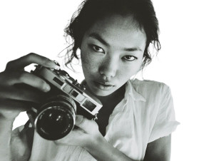 Asian Girl Camera Vinyl Car Decal Sticker – Waterproof & UV-Resistant 6.1866666666666665"