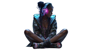 Futuristic Beauty V4 Vinyl Car Decal Sticker – Waterproof & UV-Resistant 5.4