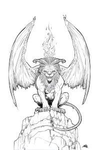 Mythical Manticore Vinyl Car Decal Sticker – Waterproof & UV-Resistant 8.96"