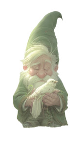 Gnome And Bird V2 Vinyl Car Decal Sticker – Waterproof & UV-Resistant 9.706666666666667"