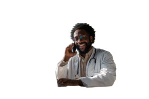 Smiling Doctor Working Vinyl Car Decal Sticker – Waterproof & UV-Resistant 5.97333333333333