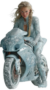 Frosty Elsa Rider Vinyl Car Decal Sticker – Waterproof & UV-Resistant 4.8533333333333335"