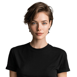 Attractive Short-Haired Woman Vinyl Car Decal Sticker – Waterproof & UV-Resistant 6.826666666666667"