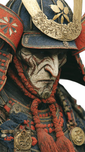 Samurai Portrait V35 Vinyl Car Decal Sticker – Waterproof & UV-Resistant 9.706666666666667"