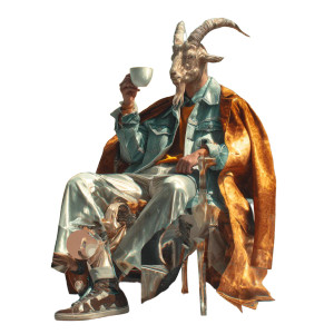 Baphomet'S Tiny Feast Vinyl Car Decal Sticker – Waterproof & UV-Resistant 3.4133333333333336"