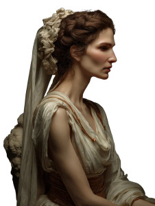 Hypatia Portrait Vinyl Car Decal Sticker – Waterproof & UV-Resistant 8.213333333333333"