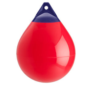 Polyform A-4 Mooring Buoy | 20-1/2 Inch Diameter x 27 Inch Length | Red PVC for Boats 50-60ft | High-Visibility Colors