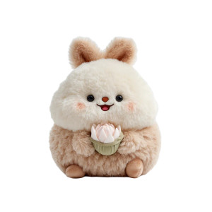 Rabbit Plush Toy Vinyl Car Decal Sticker – Waterproof & UV-Resistant 3.4133333333333336"