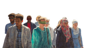 Blindfolded Urban Walk Vinyl Car Decal Sticker – Waterproof & UV-Resistant 5.4