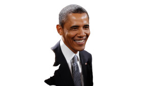 Obama Smiling Shaking Hands Vinyl Car Decal Sticker – Waterproof & UV-Resistant 2.72"