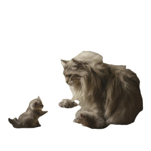 Mother Cat Kittens Vinyl Car Decal Sticker – Waterproof & UV-Resistant 6.826666666666667"