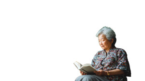 Elderly Woman Reading V6 Vinyl Car Decal Sticker – Waterproof & UV-Resistant 2.72" Elderly Woman Reading V6 Vinyl Car Decal Sticker – Waterproof & UV-Resistant 2.72"