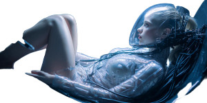 Futuristic Synthetic Human Vinyl Car Decal Sticker – Waterproof & UV-Resistant 5.12"