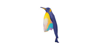Giant City Penguin Vinyl Car Decal Sticker – Waterproof & UV-Resistant 5.4