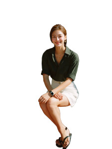 Korean Woman Café V2 Vinyl Car Decal Sticker – Waterproof & UV-Resistant 8.213333333333333"