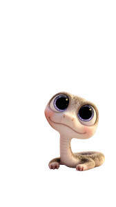 Tiny Affectionate Snake Vinyl Car Decal Sticker – Waterproof & UV-Resistant 4.8533333333333335"