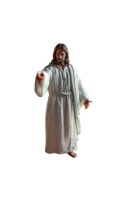 Miniature Jesus Vinyl Car Decal Sticker – Waterproof & UV-Resistant 4.8533333333333335"