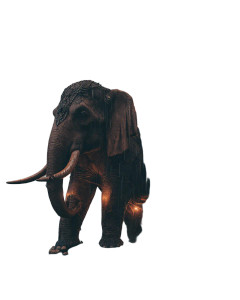 Gigantic Elephant Village Vinyl Car Decal Sticker – Waterproof & UV-Resistant 4.0"