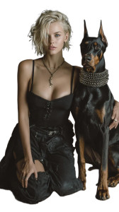 Fashionable Doberman Hug Vinyl Car Decal Sticker – Waterproof & UV-Resistant 4.8533333333333335"