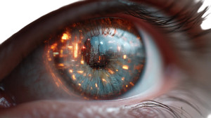 Cybernetic Eye V6 Vinyl Car Decal Sticker – Waterproof & UV-Resistant 5.4