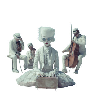 Surreal Desert Musicians Vinyl Car Decal Sticker – Waterproof & UV-Resistant 6.826666666666667"